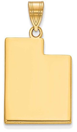 Image of Gold Plated Sterling Silver Utah UT State Pendant