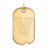 Gold Plated Sterling Silver Villanova University Large Dog Tag by LogoArt