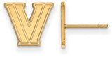 Image of Gold Plated Sterling Silver Villanova University X-Small Post LogoArt Earrings