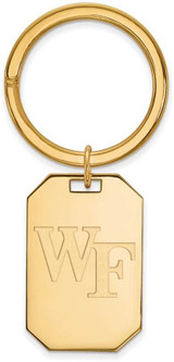 Image of Gold Plated Sterling Silver Wake Forest University Key Chain by LogoArt