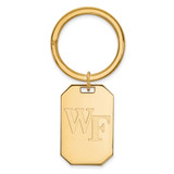Gold Plated Sterling Silver Wake Forest University Key Chain by LogoArt