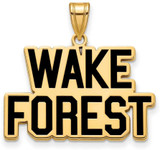 Image of Gold Plated Sterling Silver Wake Forest University Lg LogoArt Pendant GP052WFU