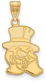 Image of Gold Plated Sterling Silver Wake Forest University Lg Pendant LogoArt GP058WFU
