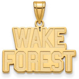 Image of Gold Plated Sterling Silver Wake Forest University Med Pendant LogoArt GP043WFU