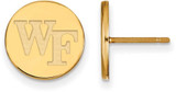 Image of Gold Plated Sterling Silver Wake Forest University Small Disc LogoArt Earrings