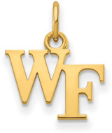 Image of Gold Plated Sterling Silver Wake Forest University X-Small Pendant by LogoArt