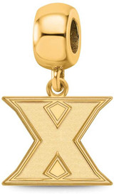 Image of Gold Plated Sterling Silver Xavier University Small Dangle Bead by LogoArt