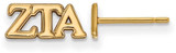 Image of Gold Plated Sterling Silver Zeta Tau Alpha XSmall Post Earrings LogoArt GP005ZTA
