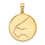 Image of Gold-plated Sterling Silver & CZ Aquarius Zodiac Pendant