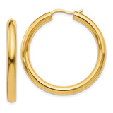 Image of 33mm Gold-Plated Sterling Silver 3.5mm Tube Earrings QLE143