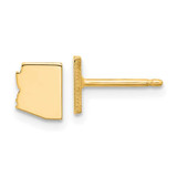 Image of 6.65mm Gold-Plated Sterling Silver Arizona AZ Small State Stud Earrings