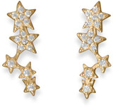 Image of Gold-plated Sterling Silver CZ Star Cluster Earrings