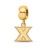 Image of Gold-Plated Sterling Silver LogoArt Xavier University XS Dangle Bead Pendant