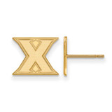 Image of Gold-Plated Sterling Silver LogoArt Xavier University XS Stud Earrings