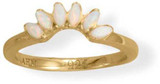 Image of Gold-plated Sterling Silver Marquise Synthetic Opal Ring