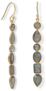 Image of Gold-plated Sterling Silver Multi Shape Labradorite Earrings