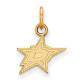 Image of Gold-Plated Sterling Silver NHL LogoArt Dallas Stars XS Pendant