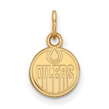 Image of Gold-Plated Sterling Silver NHL LogoArt Edmonton Oilers XS Pendant