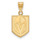 Gold-Plated Sterling Silver NHL LogoArt Vegas Golden Knights Medium Pendant