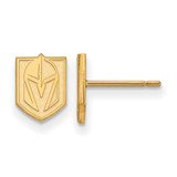 Gold-Plated Sterling Silver NHL LogoArt Vegas Golden Knights XS Stud Earrings