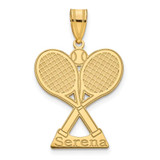 Image of Gold-Plated Sterling Silver Personalized Tennis Pendant