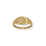 Image of Gold-plated Sterling Silver Round CZ Star Ring