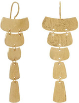 Image of Gold-plated Sterling Silver Textured Cascading Plate Earrings