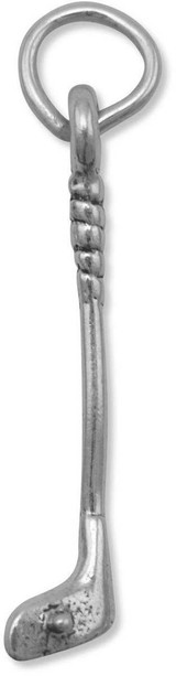 Image of Golf Club Charm 925 Sterling Silver