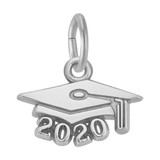 Image of Graduation Cap w/ Year 2020 Charm (Choose Metal) by Rembrandt
