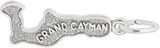 Image of Grand Cayman Map Charm (Choose Metal) by Rembrandt