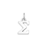 Image of Greek Alphabet Letter Charm - Sigma 925 Sterling Silver