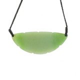 Image of Green Genuine Natural Nephrite Jade Flat Bar Necklace 3 inches w/ Adjustable Cord