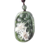 Image of Green Genuine Natural Nephrite Jade Spider Pendant/Charm on a Cord