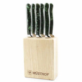 Image of Green Wusthof Genuine Natural Polar Jade Steak Knives Set of 6