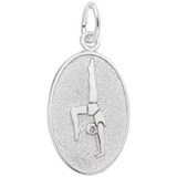 Image of Gymnast Oval Charm (Choose Metal) by Rembrandt