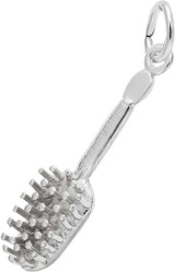 Image of Hair Brush Charm (Choose Metal) by Rembrandt