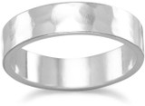 Image of Hammered 5mm Band 925 Sterling Silver