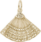 Image of Hand Fan Charm (Choose Metal) by Rembrandt