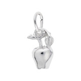 Image of Hanging Apple Charm (Choose Metal) by Rembrandt