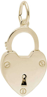 Image of Heart Lock Charm (Choose Metal) by Rembrandt