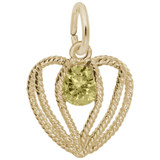 Image of Held In Love Heart - November Charm (Choose Metal) by Rembrandt