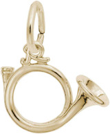 Image of Hunting Horn Charm (Choose Metal) by Rembrandt
