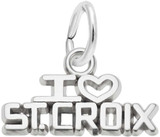 Image of I Love St. Croix Charm (Choose Metal) by Rembrandt