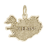 Image of Iceland Map Charm (Choose Metal) by Rembrandt