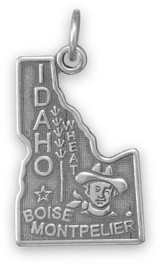 Image of Idaho State Charm 925 Sterling Silver