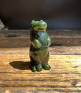 Natural Untreated Nephrite Jade Standing Otter Figurine