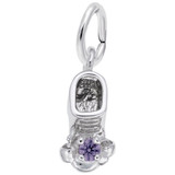 Image of June Babyshoe w/ Synthetic Crystal Charm (Choose Metal) by Rembrandt
