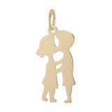 Image of Kissing Couple Charm (Choose Metal) by Rembrandt