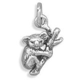 Image of Koala in Tree Charm 925 Sterling Silver