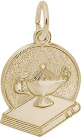 Image of Lamp Of Learning Charm (Choose Metal) by Rembrandt